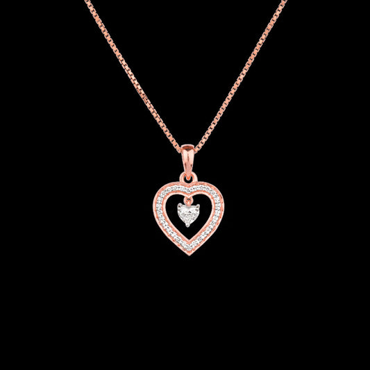 18K Two Tone Gold Diamond Pendant - 0.311ct VVS-VS-GH