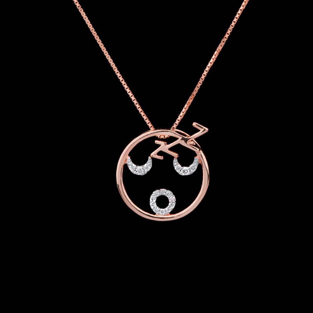 14K Two Tone Gold Diamond Pendant - 0.11ct SI-IJ