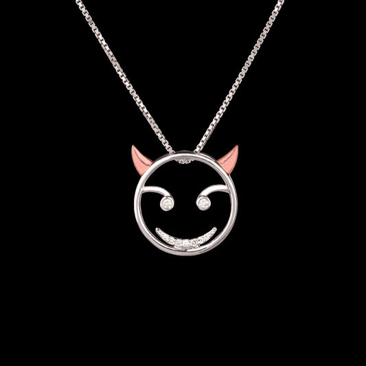 14K Two Tone Gold Diamond Pendant - 0.07ct SI-IJ