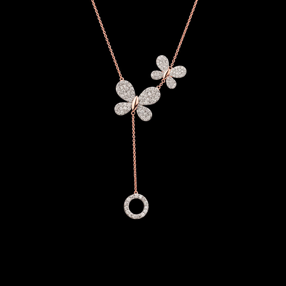 14K Two Tone Gold Diamond Pendant - 1.32ct VS-SI-HI
