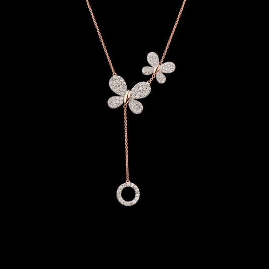 14K Two Tone Gold Diamond Pendant - 1.32ct VS-SI-HI