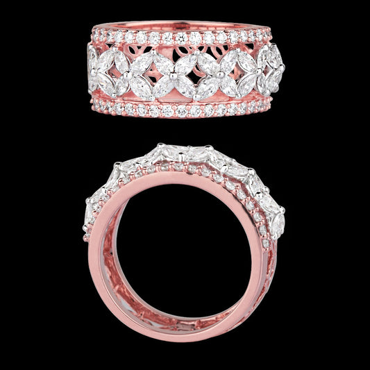14K Two Tone Gold Diamond Ring - 1.45ct VS-SI-HI