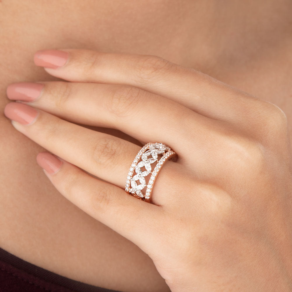 14K Two Tone Gold Diamond Ring - 1.45ct VS-SI-HI
