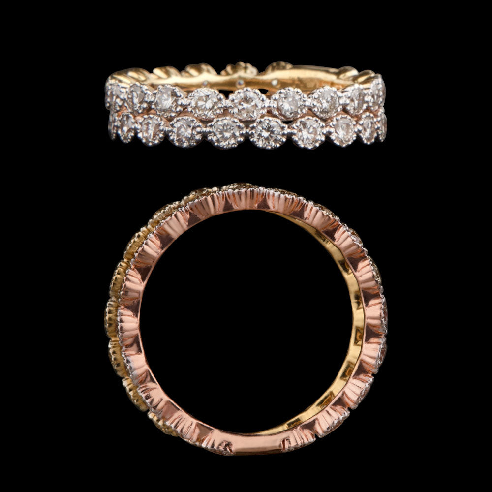 14K Two Tone Gold Diamond Ring - 1.49ct SI-IJ