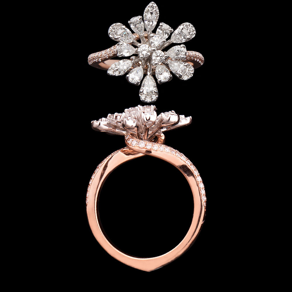18K Two Tone Gold Diamond Ring - 1.31ct VS-GH