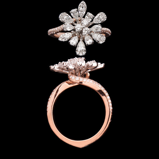 18K Two Tone Gold Diamond Ring - 1.31ct VS-GH