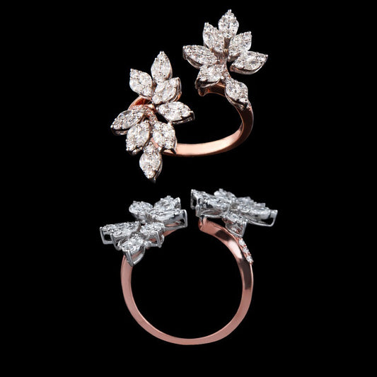 14K Two Tone Gold Diamond Ring - 1.73ct SI-GH