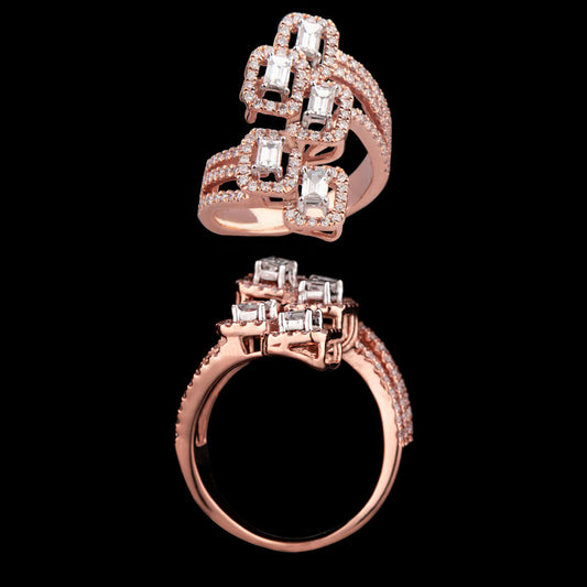 14K Two Tone Gold Diamond Ring - 1.43ct VS-FG