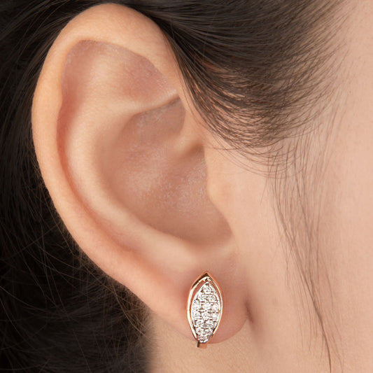 14K Two Tone Gold Diamond Earrings - 0.31ct VS-SI-HI