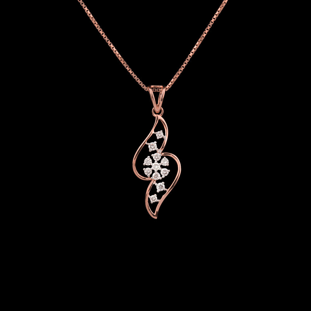 14K Rose Gold Diamond Pendant - 0.33ct VVS-VS-HI