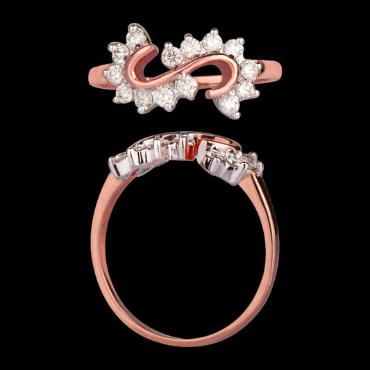 14K Two Tone Gold Diamond Ring - 0.32ct VVS-VS-IJ