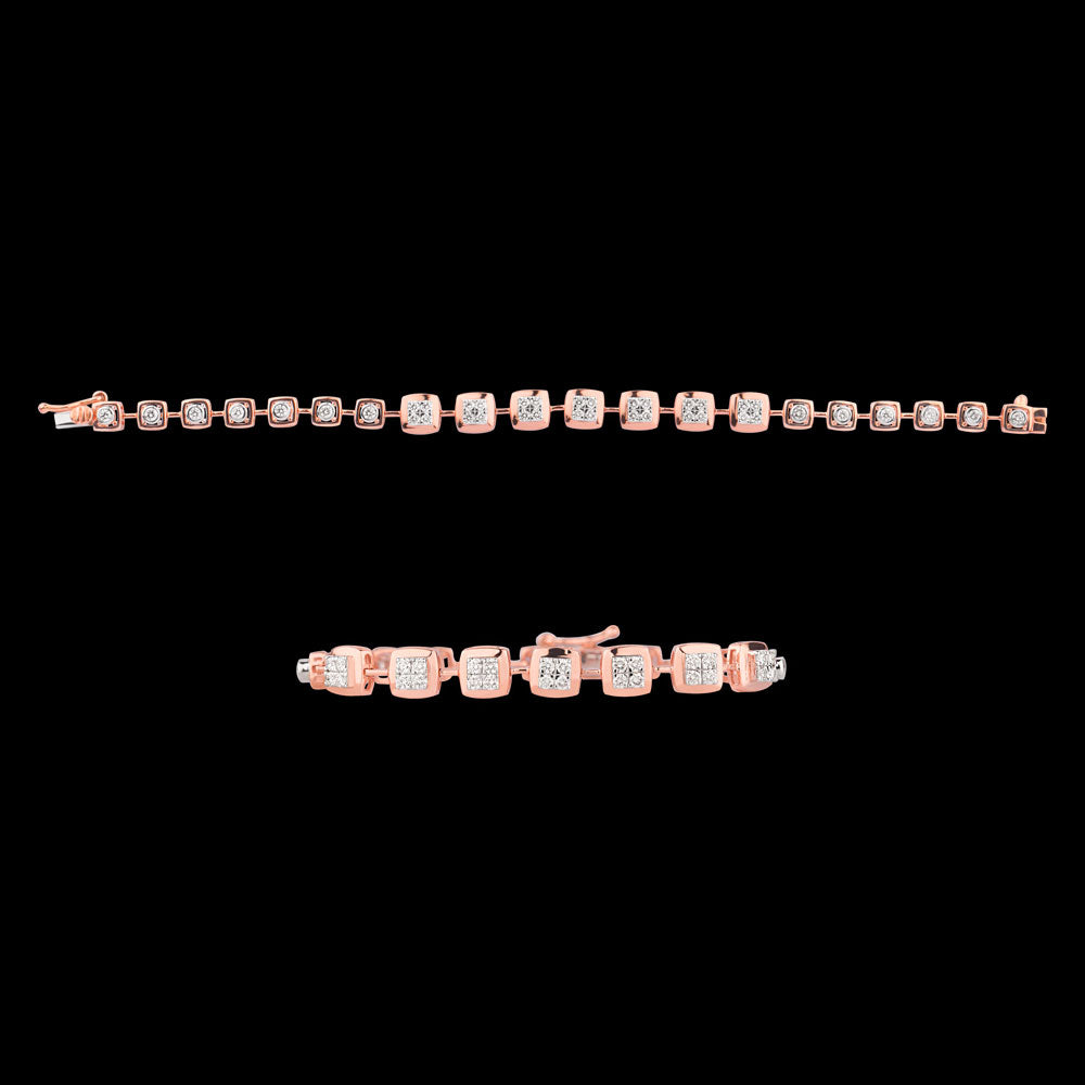14K Two Tone Gold Diamond Bracelet - 1.483ct VVS-VS-HI