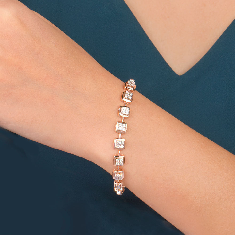 14K Two Tone Gold Diamond Bracelet - 1.483ct VVS-VS-HI