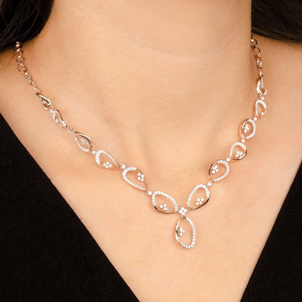14K Two Tone Gold Diamond Necklace - 2.13ct VVS-VS-GH