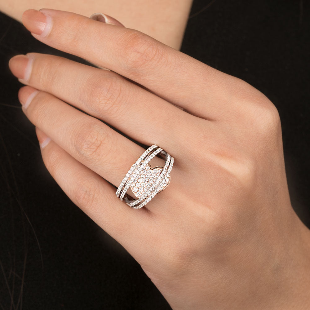 14K Two Tone Gold Diamond Ring - 1.48ct VVS-VS-GH