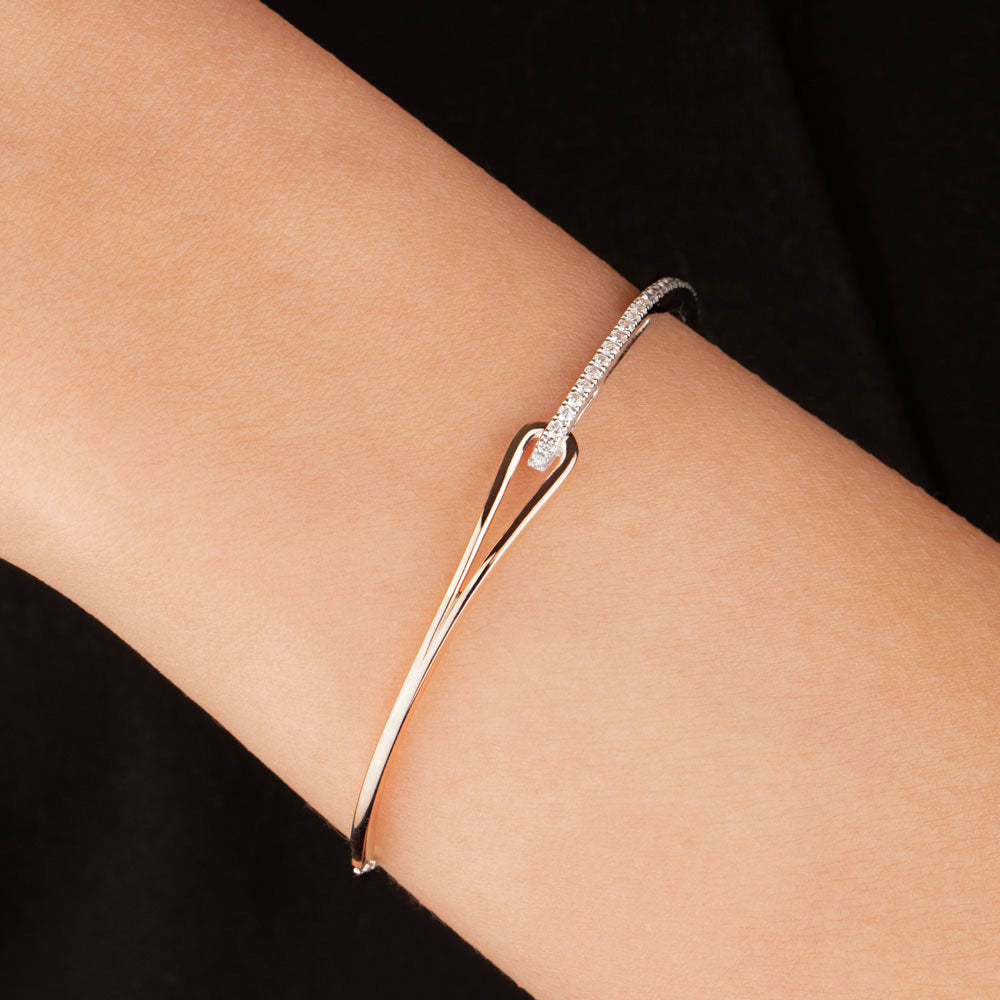 14K Two Tone Gold Diamond Bracelet - 0.57ct VVS-VS-GH