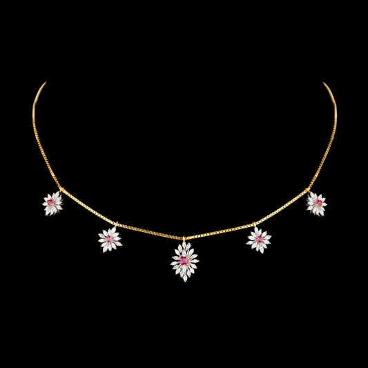 18K Rose Gold Diamond Jewellery - 2.177ct VVS-EF with Colour Stones
