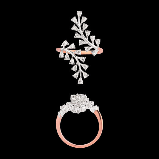 18K Two Tone Gold Diamond Ring - 0.815ct VVS-EF