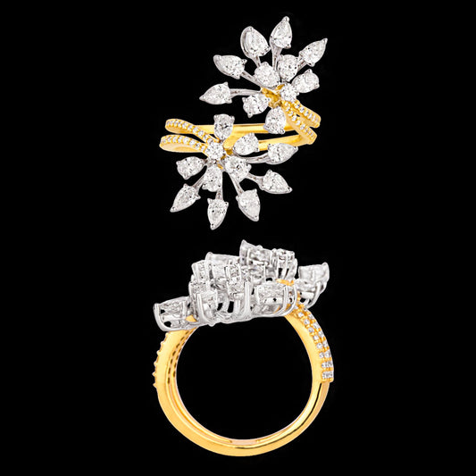 18K Two Tone Gold Diamond Ring - 1.879ct VVS-VS-EF