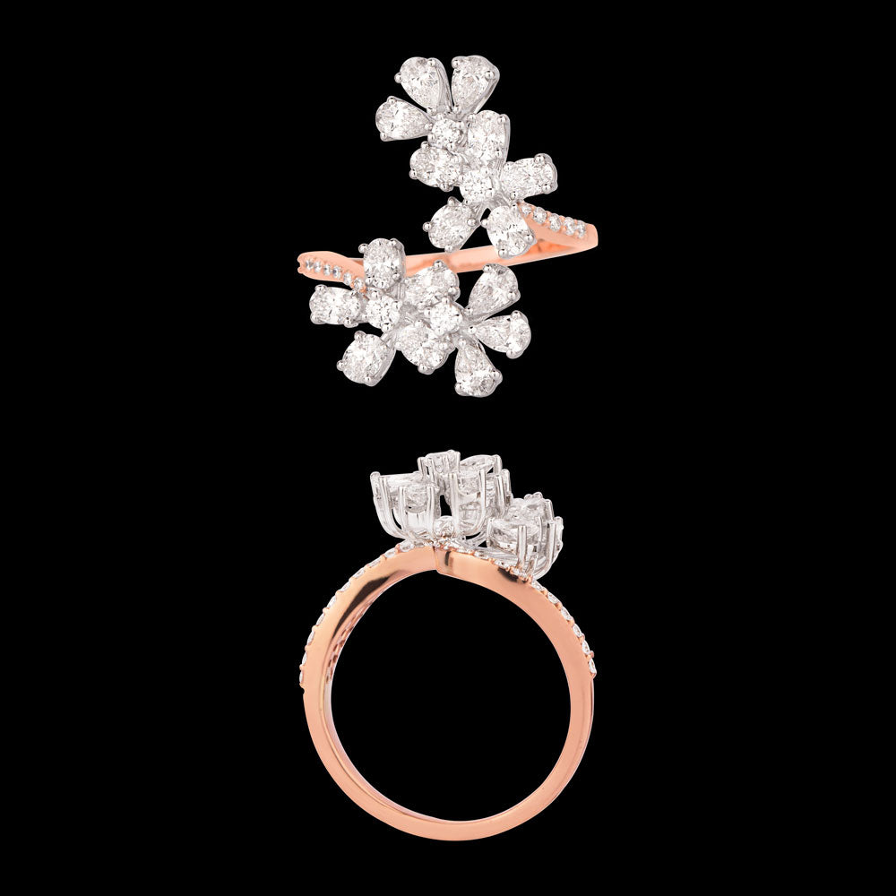 18K Two Tone Gold Diamond Ring - 1.513ct VVS-VS-EF