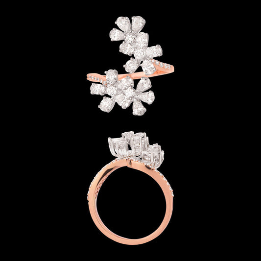18K Two Tone Gold Diamond Ring - 1.513ct VVS-VS-EF