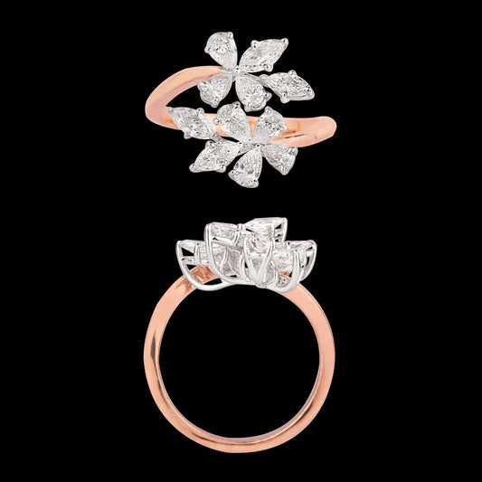 18K Two Tone Gold Diamond Ring - 1.33ct VS-SI-FG