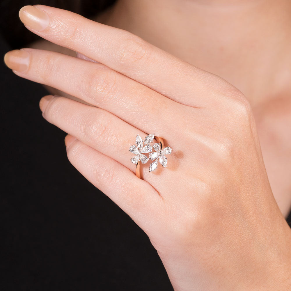 18K Two Tone Gold Diamond Ring - 1.33ct VS-SI-FG