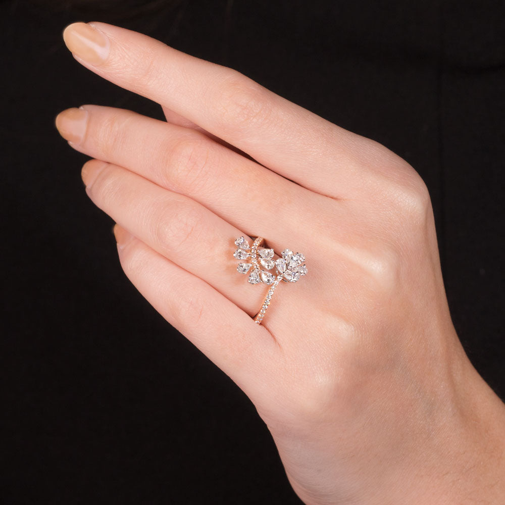 18K Two Tone Gold Diamond Ring - 1.323ct VS-SI-FG