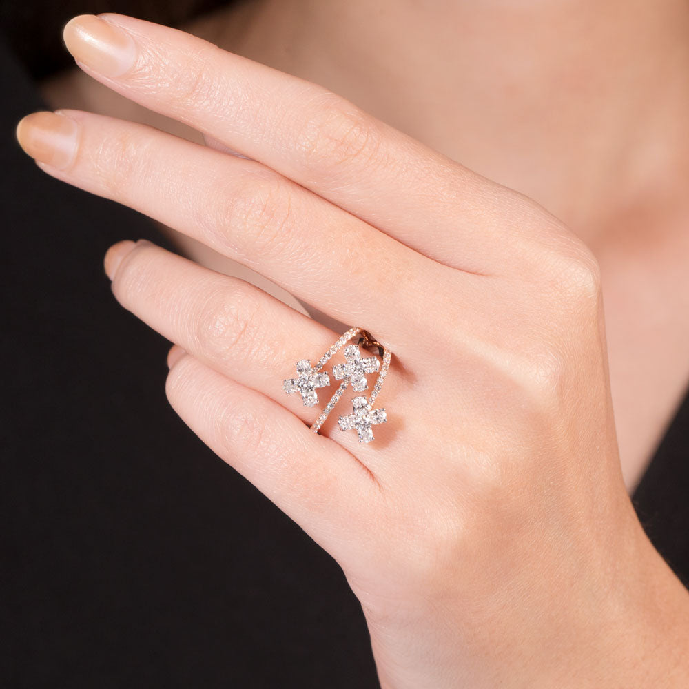 18K Two Tone Gold Diamond Ring - 1.473ct VS-SI-EF