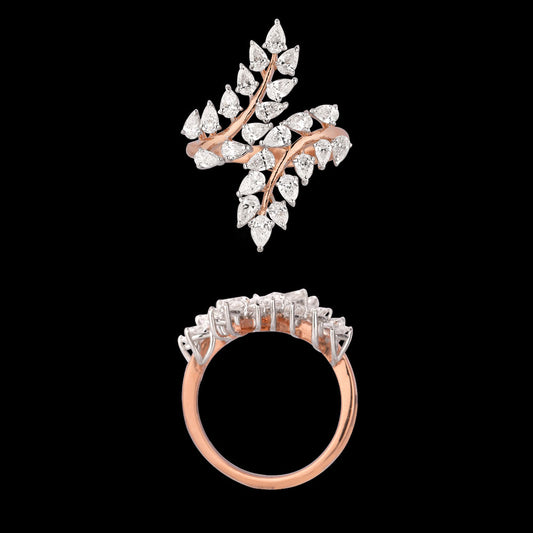 18K Two Tone Gold Diamond Ring - 1.82ct VVS-VS-EF