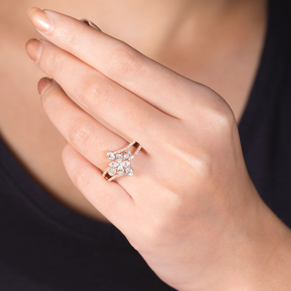 18K Two Tone Gold Diamond Ring - 1.159ct VVS-VS-EF
