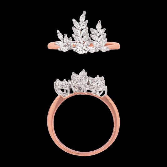 18K Two Tone Gold Diamond Ring - 0.45ct VVS-EF