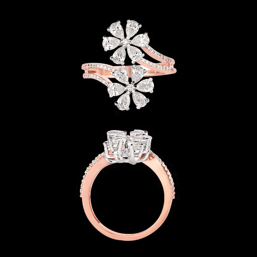 18K Two Tone Gold Diamond Ring - 1.925ct VS-SI-FG