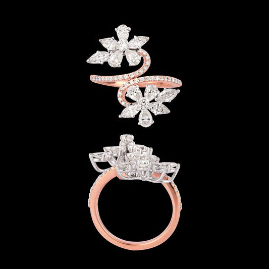 18K Two Tone Gold Diamond Ring - 2.066ct VVS-VS-GHI