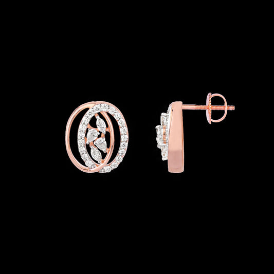 18K Yellow Gold Diamond Earrings - 0.448ct VVS-VS-EF