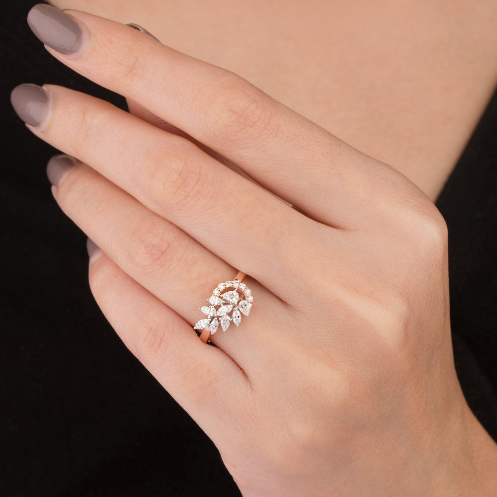 18K Two Tone Gold Diamond Ring - 0.509ct VVS-FG