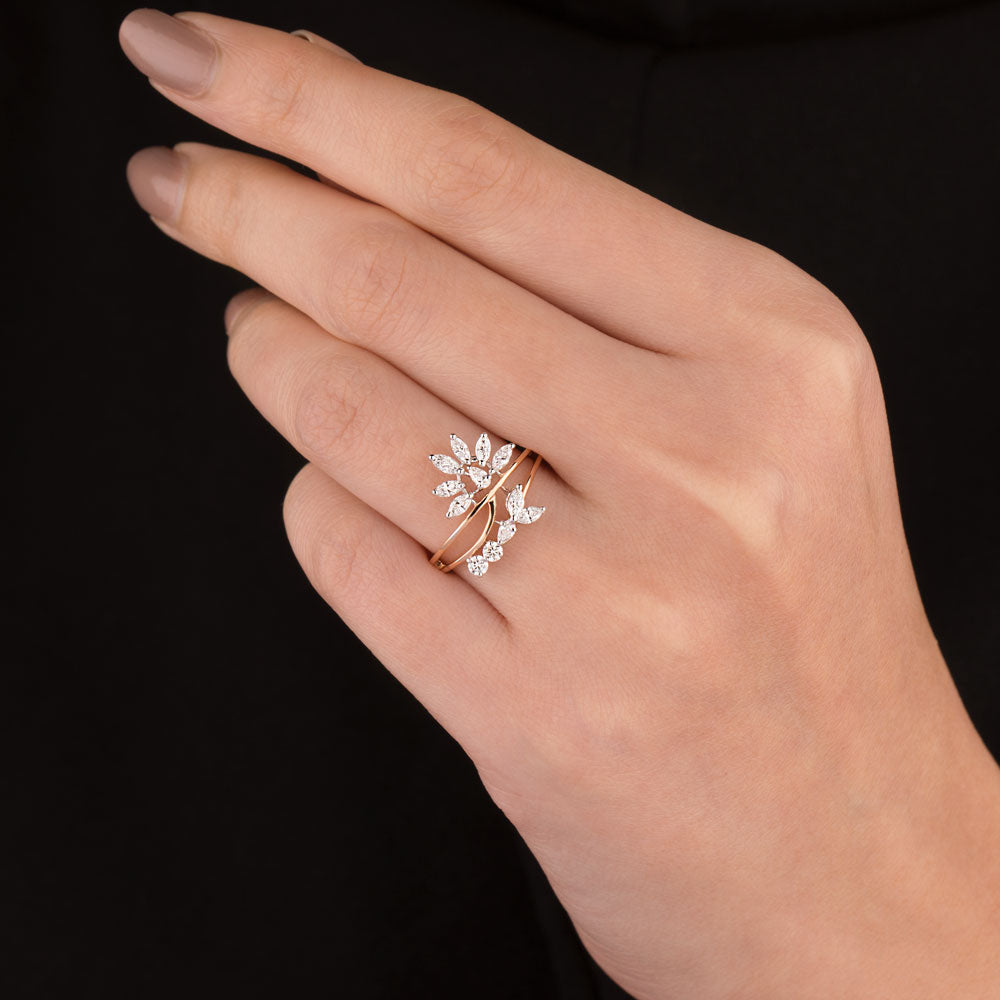 18K Two Tone Gold Diamond Ring - 0.505ct VVS-EF