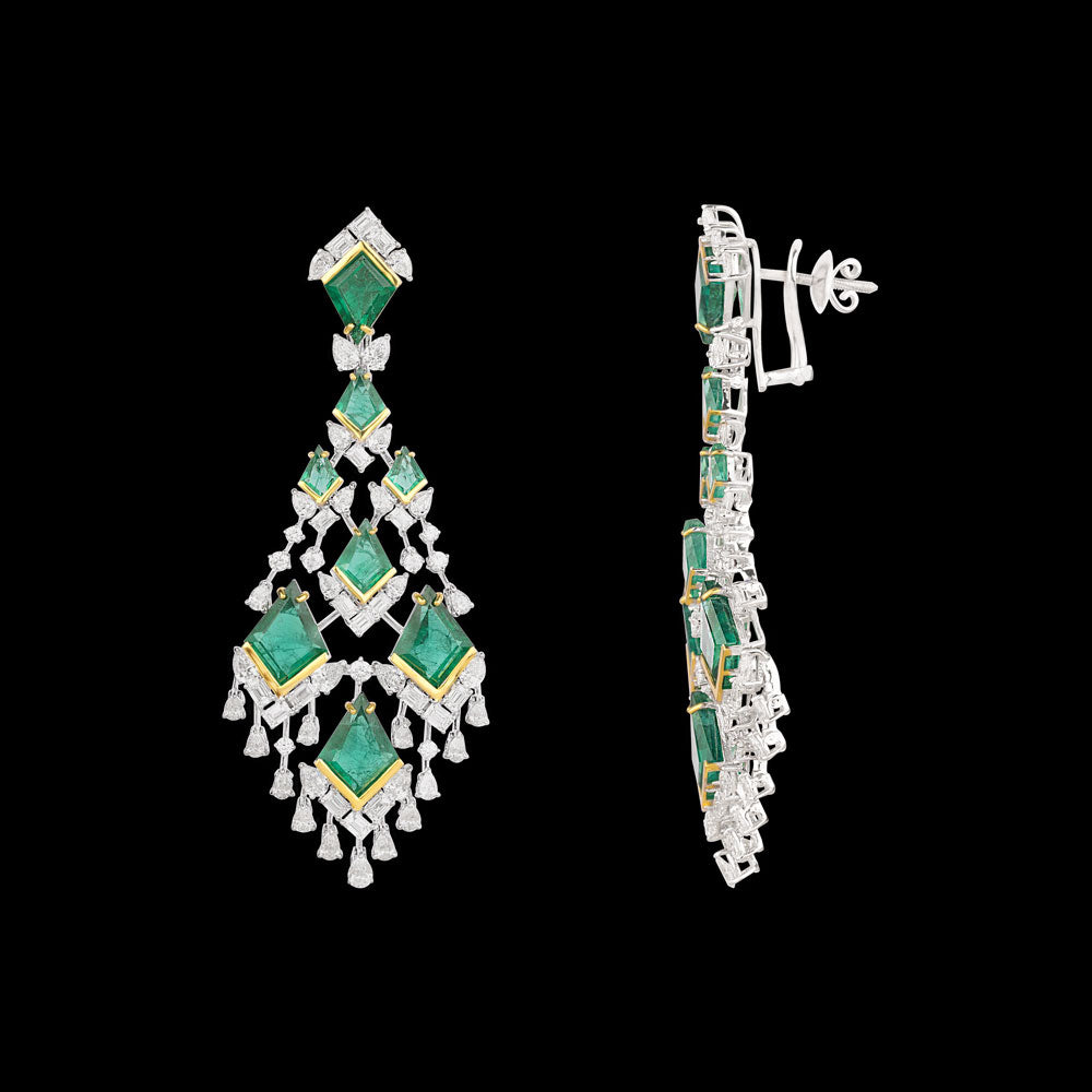 18K Two Tone Gold Diamond Jewellery - 10.491ct VVS-EF with Colour Stones