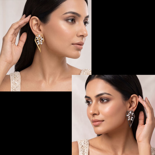 14K White Gold Diamond Earrings - 5.073ct VVS-VS-IJ