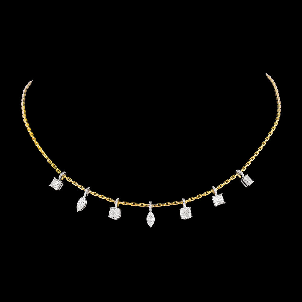 14K White Gold Diamond Chain - 4.844ct VVS-VS-GH