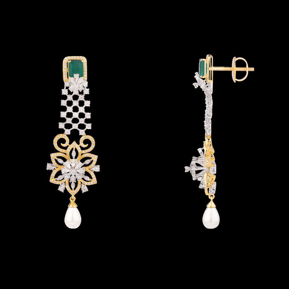 14K Two Tone Gold Diamond Jewellery - 2.61ct VVS-VS-GH with Colour Stones