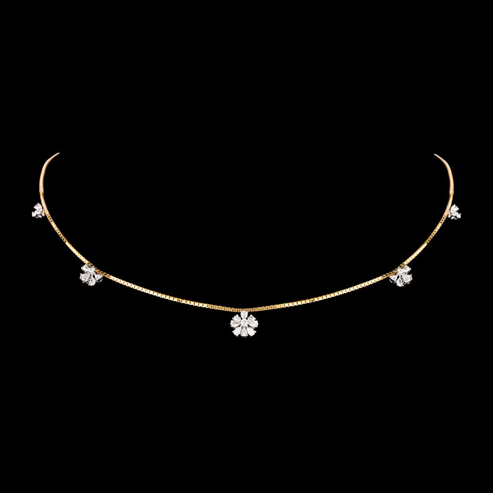 18K Two Tone Gold Diamond Necklace - 0.911ct VVS-EF