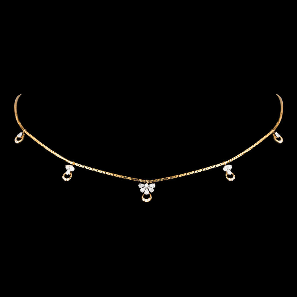 18K Two Tone Gold Diamond Necklace - 0.727ct VVS-EF