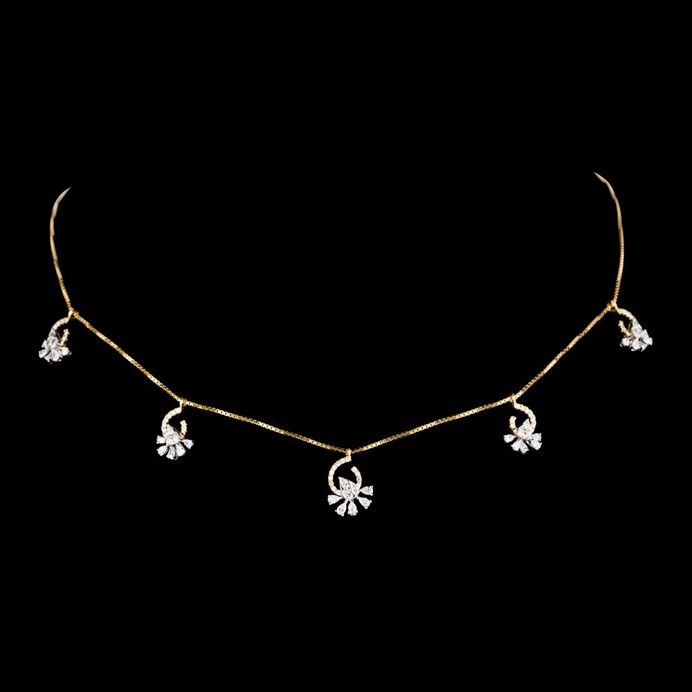 18K Two Tone Gold Diamond Necklace - 1.465ct VVS-EF