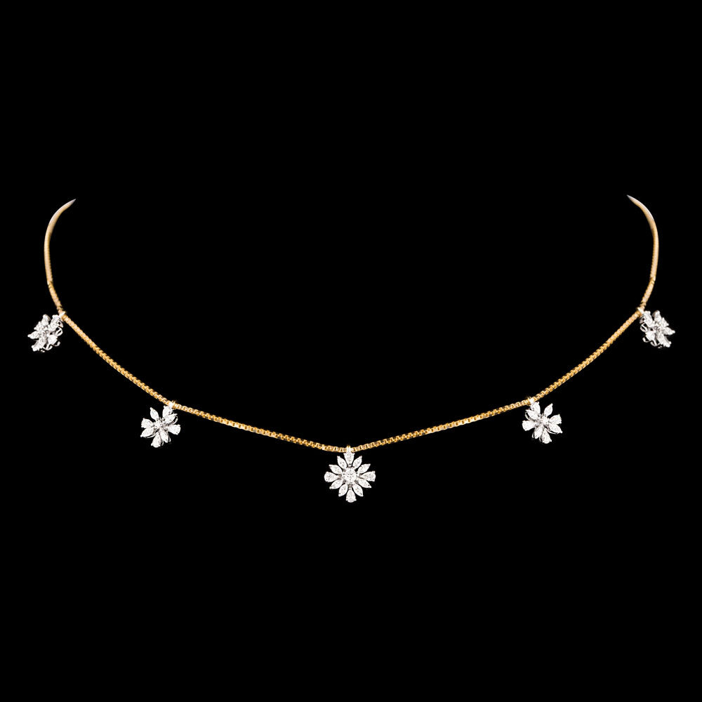 18K Two Tone Gold Diamond Necklace - 1.149ct VVS-VS-EF