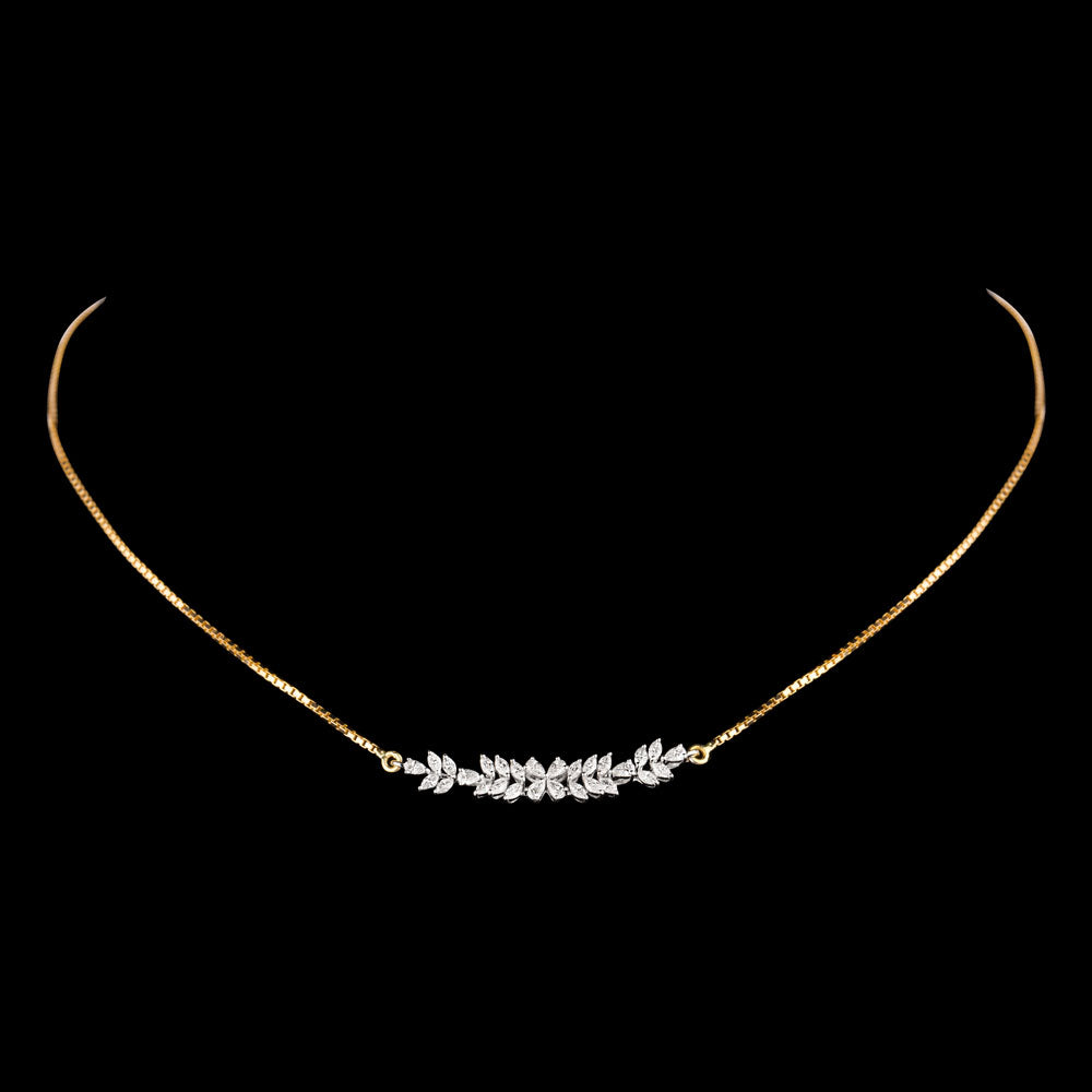18K Yellow Gold Diamond Necklace - 0.608ct VVS-EF
