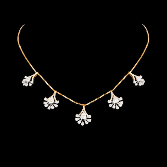 18K Two Tone Gold Diamond Jewellery - 3.441ct VVS-VS-EF
