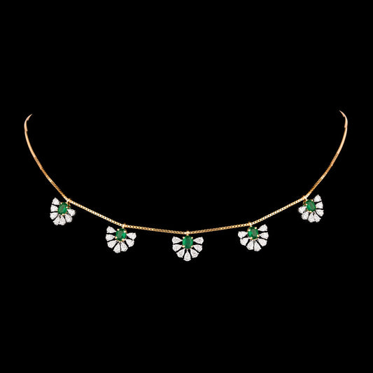 18K Two Tone Gold Diamond Jewellery - 2.649ct VVS-VS-EF with Colour Stones
