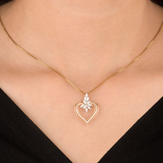 18K Rose Gold Diamond Pendant - 0.448ct VVS-VS-EF