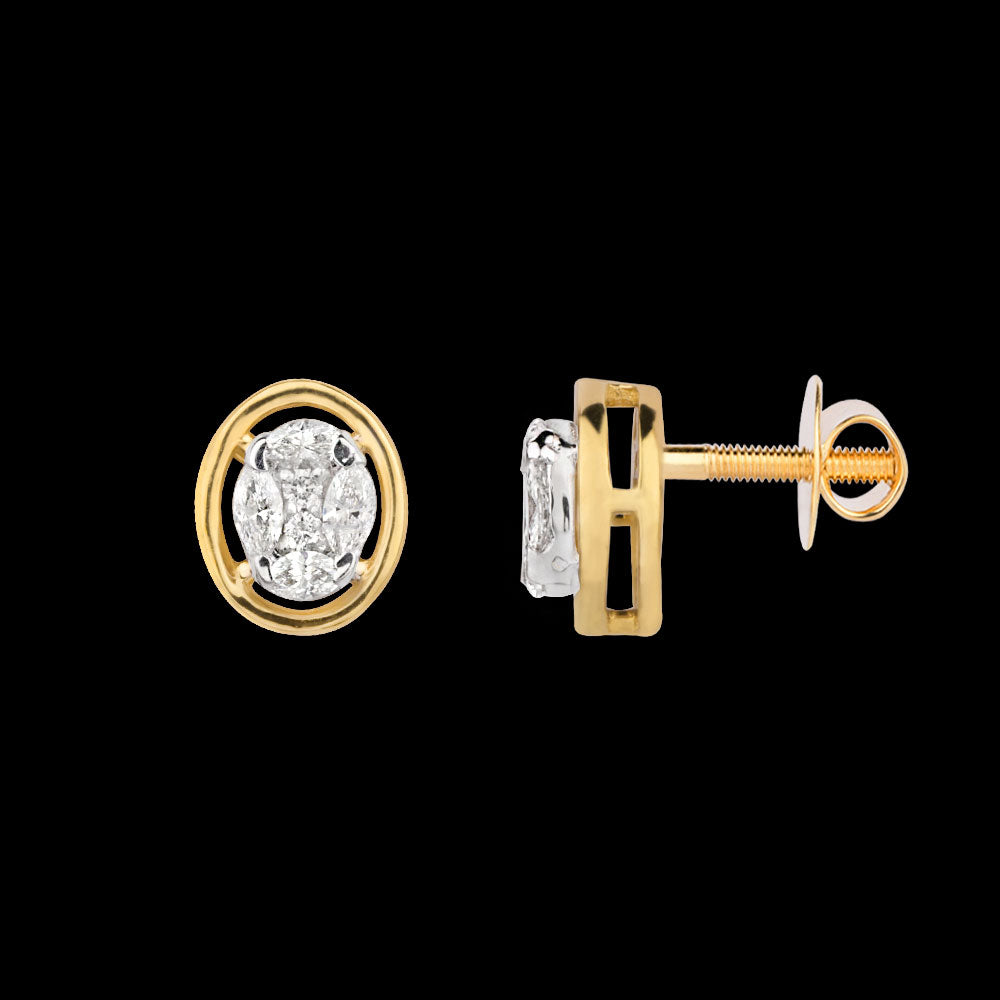 18K Two Tone Gold Diamond Jewellery - 0.189ct VVS-VS-EF